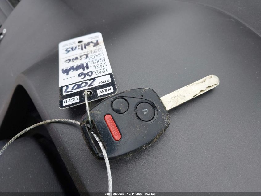 2006 Honda Civic Lx VIN: 1HGFA16516L025241 Lot: 43903630