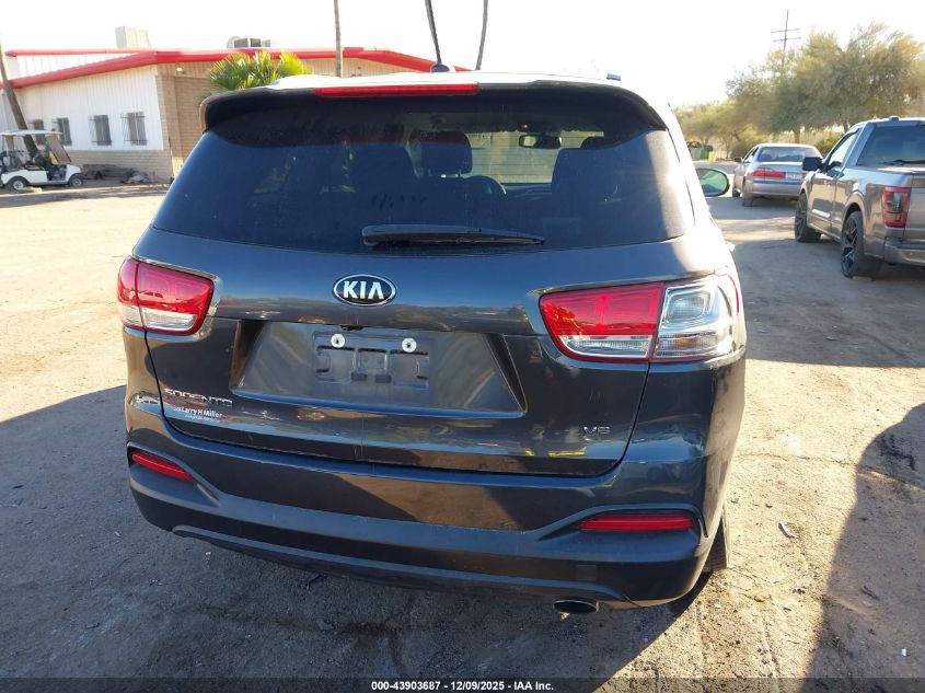 2017 Kia Sorento 3.3L Lx VIN: 5XYPG4A54HG291796 Lot: 43903687