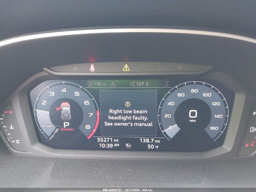 2019 Audi Q3 2.0T S Line Premium VIN: WA1DECF32K1086845 Lot: 43903727