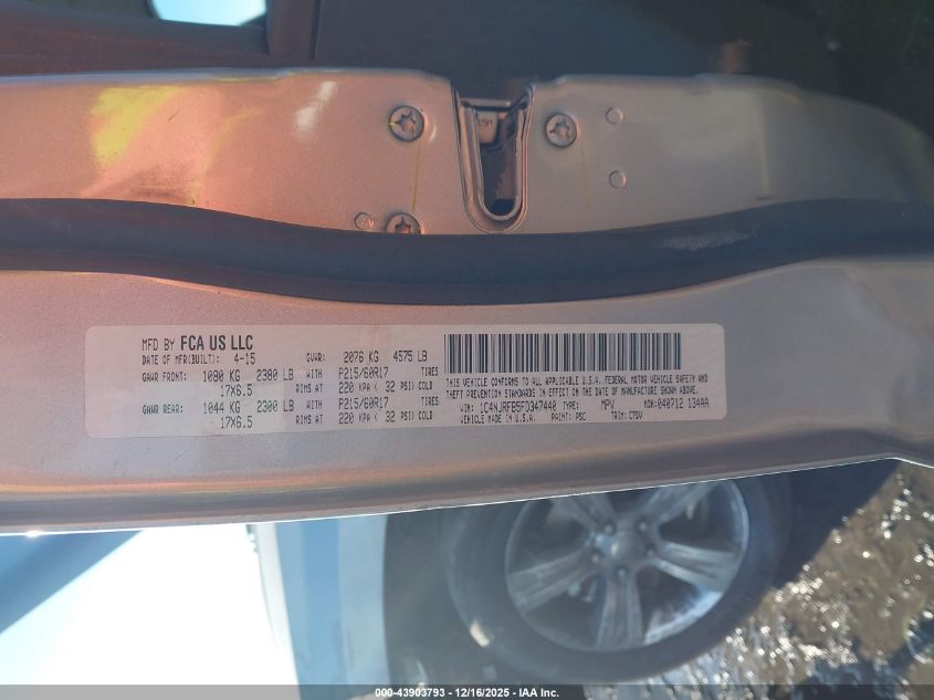 2015 Jeep Patriot Latitude VIN: 1C4NJRFB5FD347440 Lot: 43903793