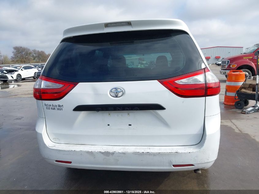 2015 Toyota Sienna L 7 Passenger VIN: 5TDZK3DC7FS624150 Lot: 43903981