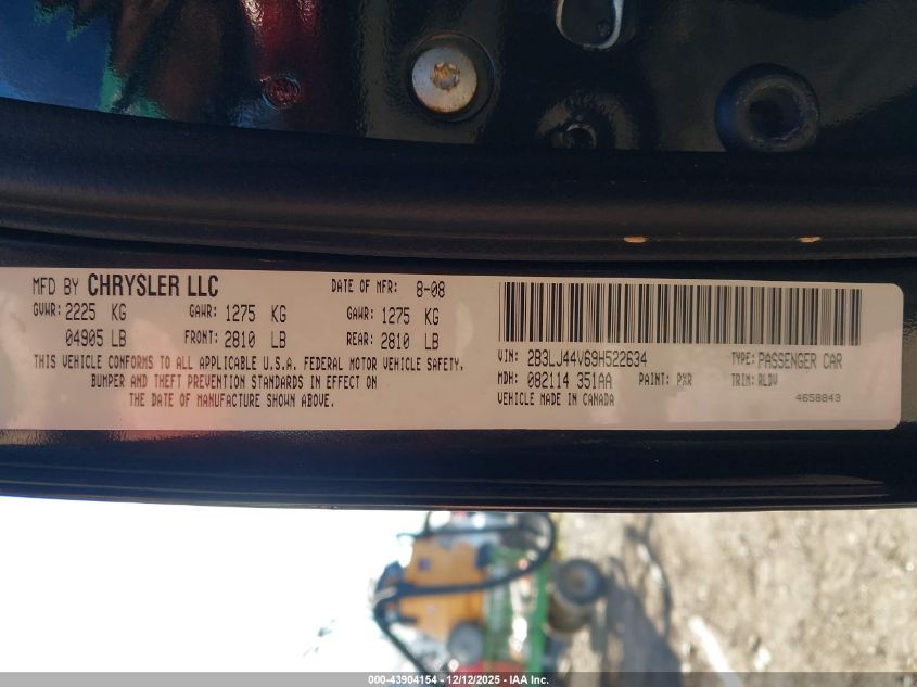 2009 Dodge Challenger Se VIN: 2B3LJ44V69H522634 Lot: 43904154