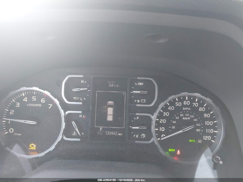 2019 Toyota Tundra Sr5 5.7L V8 VIN: 5TFDY5F16KX822593 Lot: 43904156