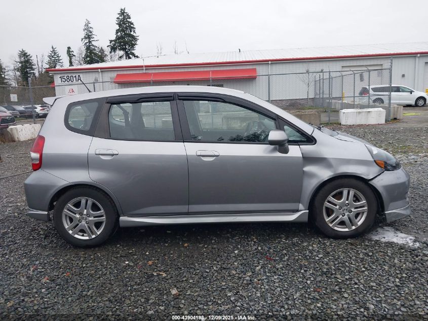 2007 Honda Fit Sport VIN: JHMGD38677S032034 Lot: 43904183