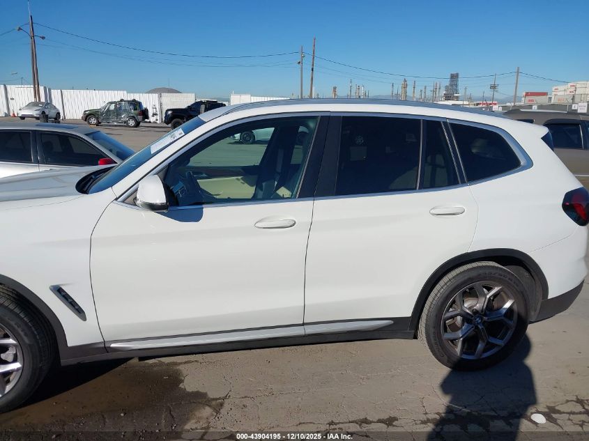 2022 BMW X3 xDrive30I VIN: 5UX53DP09N9K62661 Lot: 43904195