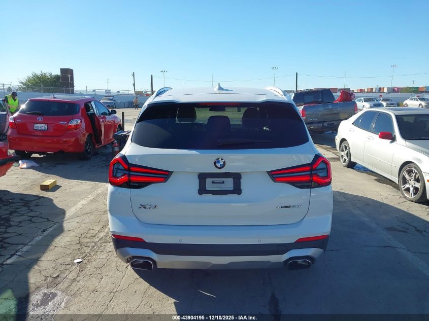 2022 BMW X3 xDrive30I VIN: 5UX53DP09N9K62661 Lot: 43904195