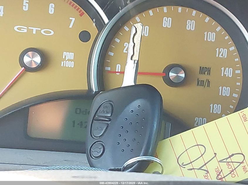 2004 Pontiac Gto VIN: 6G2VX12G04L193182 Lot: 43904229