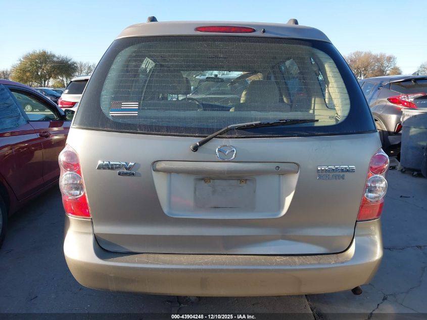 2006 Mazda Mpv Lx-Sv VIN: JM3LW28A860561633 Lot: 43904248