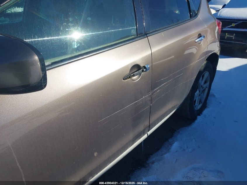 2009 Nissan Murano Sl VIN: JN8AZ18W09W160046 Lot: 43904321