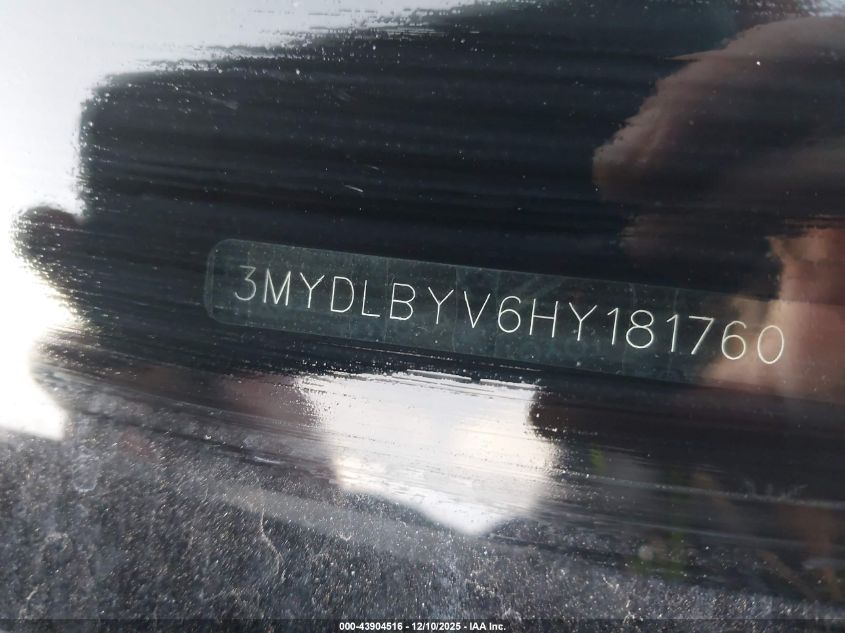 2017 Toyota Yaris Ia VIN: 3MYDLBYV6HY181760 Lot: 43904516