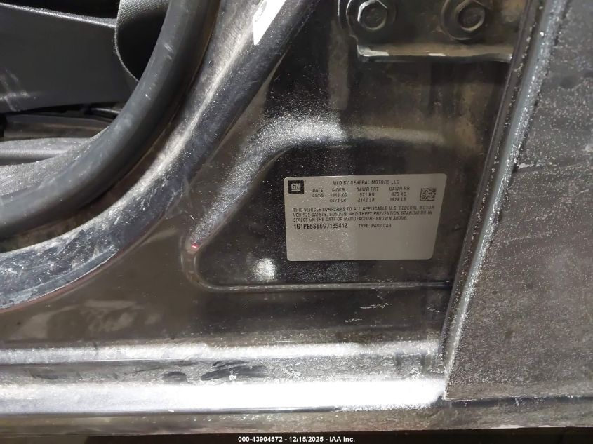 2016 Chevrolet Cruze Limited 1Lt Auto VIN: 1G1PE5SB6G7135442 Lot: 43904572