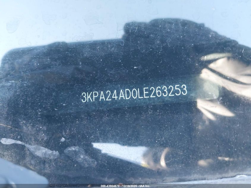 2020 Kia Rio Lx VIN: 3KPA24AD0LE263253 Lot: 43904678