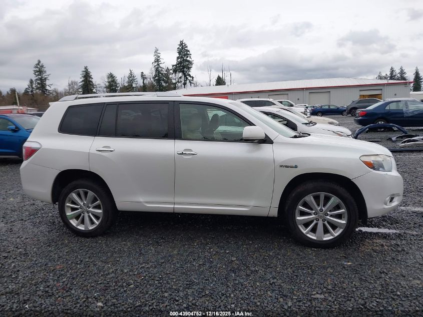 2008 Toyota Highlander Hybrid Limited VIN: JTEEW44AX82005121 Lot: 43904752