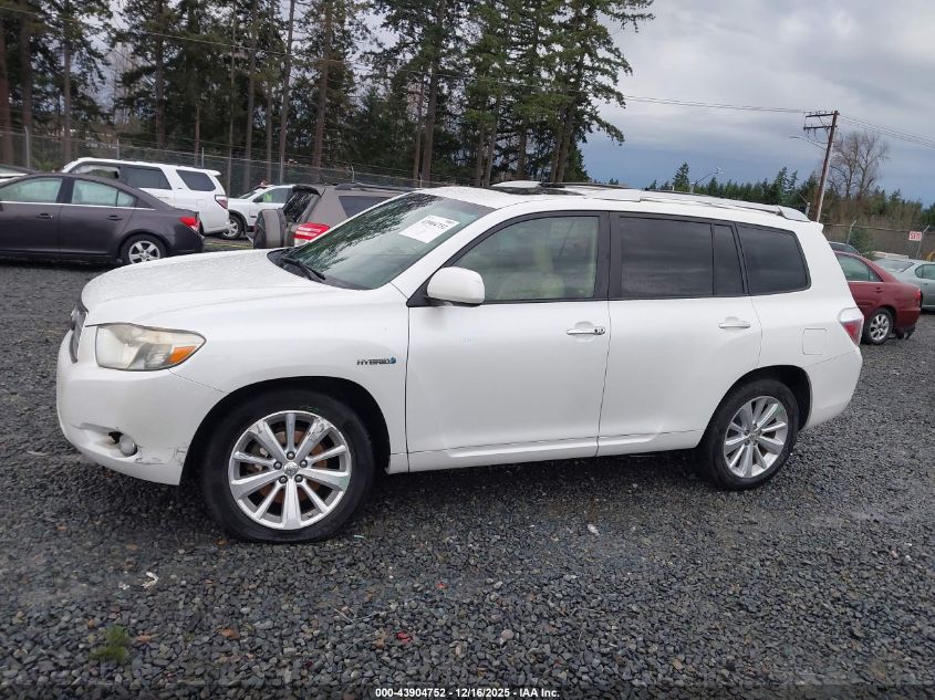 2008 Toyota Highlander Hybrid Limited VIN: JTEEW44AX82005121 Lot: 43904752