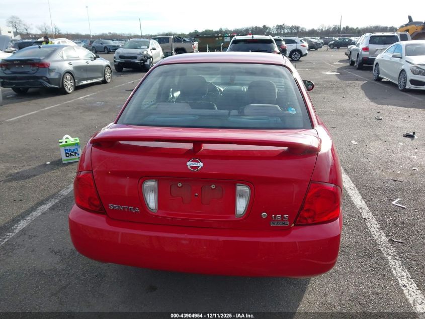 2006 Nissan Sentra 1.8S VIN: 3N1CB51D86L514411 Lot: 43904954