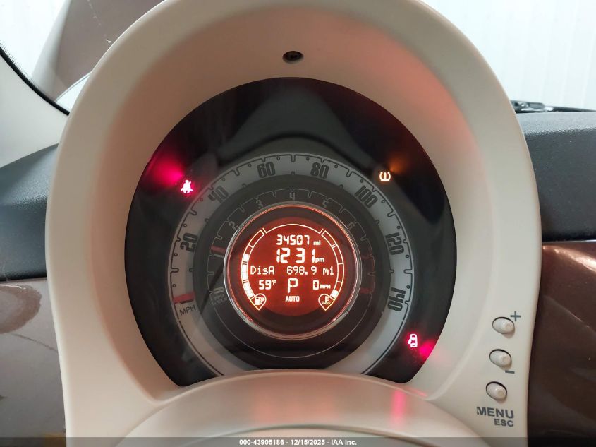 2012 Fiat 500C Lounge VIN: 3C3CFFER7CT119035 Lot: 43905186