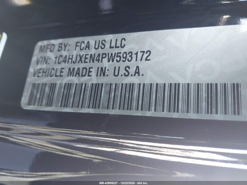 2023 Jeep Wrangler 4-Door High Altitude 4X4 VIN: 1C4HJXEN4PW593172 Lot: 43905227