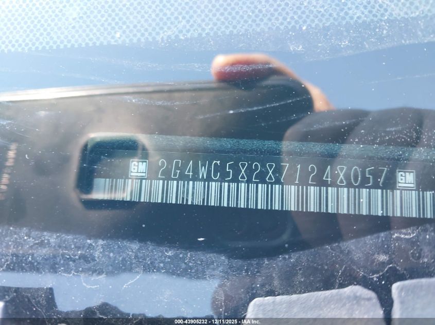 2007 Buick Lacrosse Cx VIN: 2G4WC582871248057 Lot: 43905232