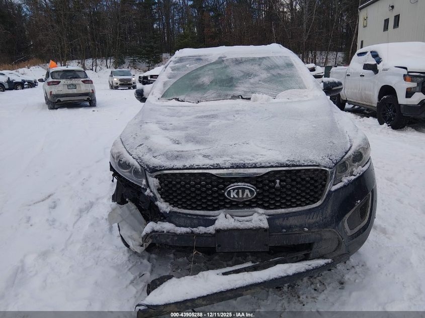 2017 Kia Sorento 2.4L Lx VIN: 5XYPGDA38HG334759 Lot: 43905288
