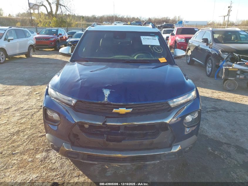 2022 Chevrolet Trailblazer Awd Activ VIN: KL79MSSLXNB142752 Lot: 43905306