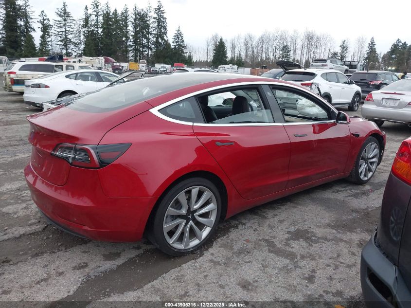 2018 Tesla Model 3 Long Range/Mid Range VIN: 5YJ3E1EA8JF061606 Lot: 43905316