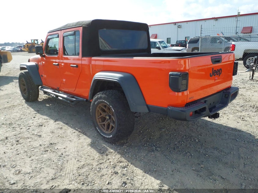 Vin: 1c6jjtagxll172559, lot: 44400993, jeep gladiator sport s 4x4 20203