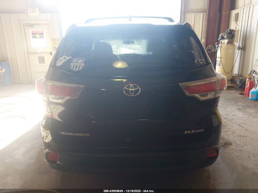 2014 Toyota Highlander Xle V6 VIN: 5TDJKRFH1ES047574 Lot: 43905649