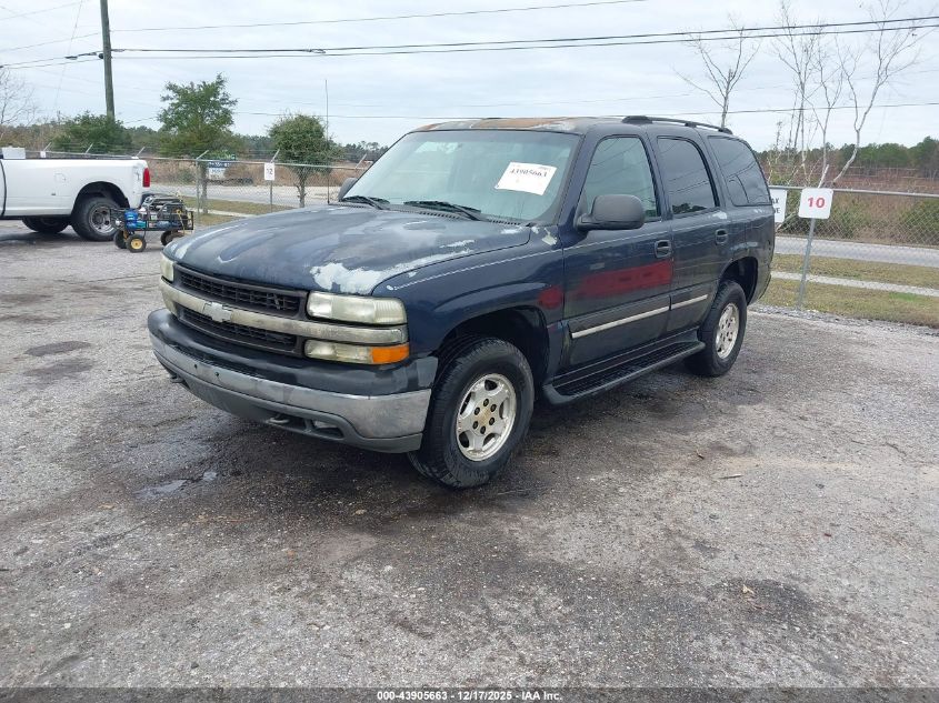 2004 Chevrolet Tahoe Ls VIN: 1GNEK13T84J288739 Lot: 43905663