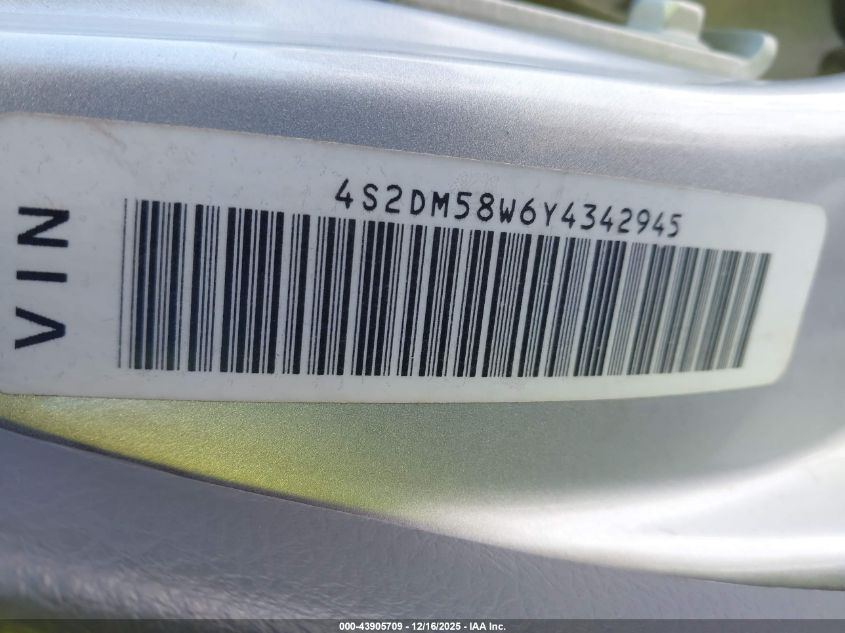 2000 Isuzu Rodeo Ls/Lse/S VIN: 4S2DM58W6Y4342945 Lot: 43905709