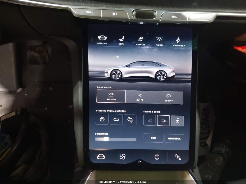 2025 Lucid Air Pure VIN: 50EA1PGA1SA004558 Lot: 43905718