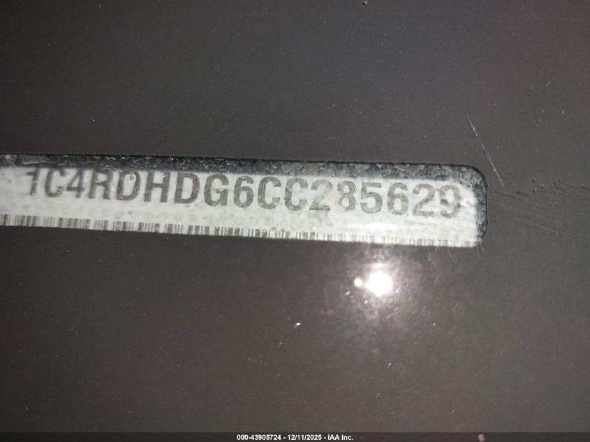 2012 Dodge Durango Crew VIN: 1C4RDHDG6CC285629 Lot: 43905724