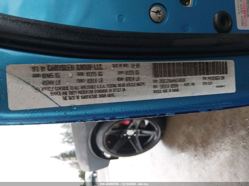 2010 Dodge Challenger Srt8 VIN: 2B3CJ7DW4AH130590 Lot: 43905765