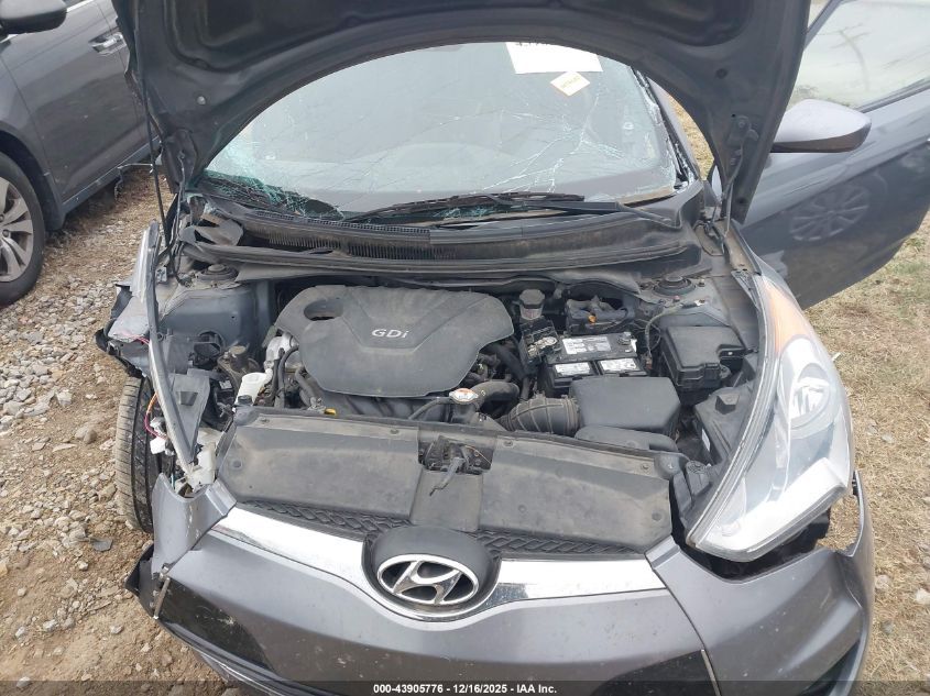 2013 Hyundai Veloster Base W/Black VIN: KMHTC6AD4DU146341 Lot: 43905776