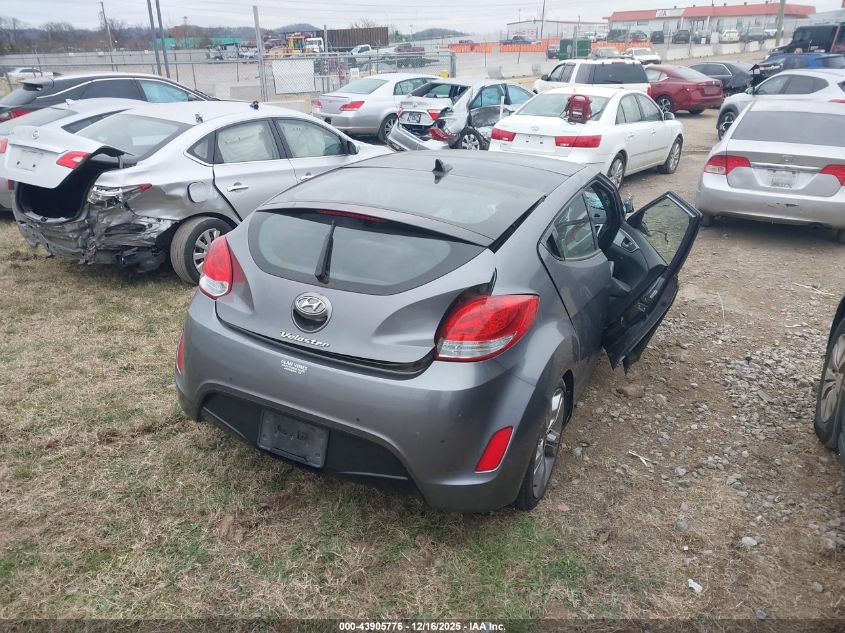 2013 Hyundai Veloster Base W/Black VIN: KMHTC6AD4DU146341 Lot: 43905776