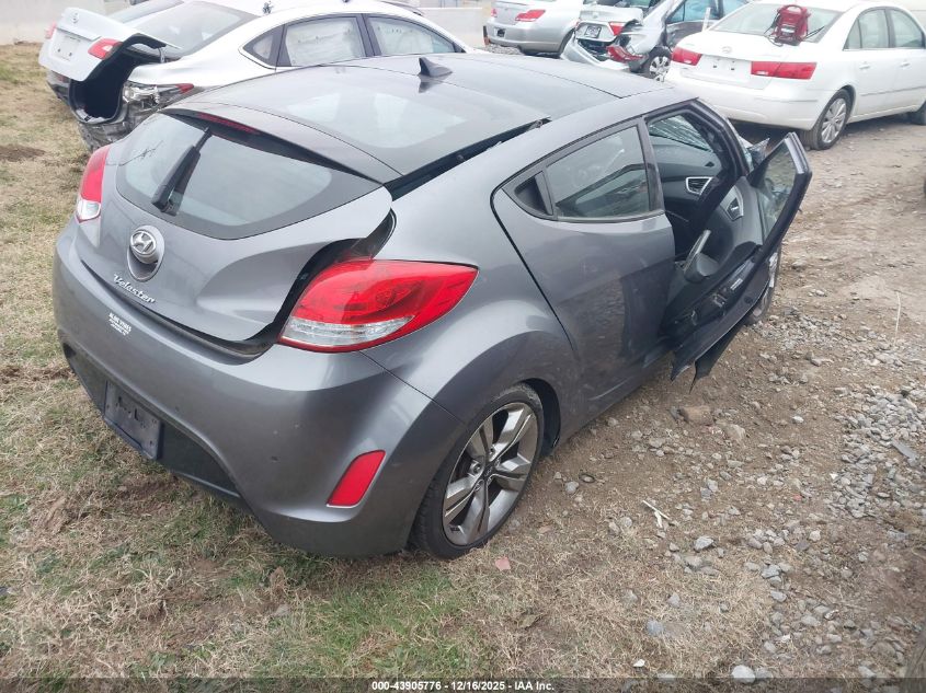 2013 Hyundai Veloster Base W/Black VIN: KMHTC6AD4DU146341 Lot: 43905776