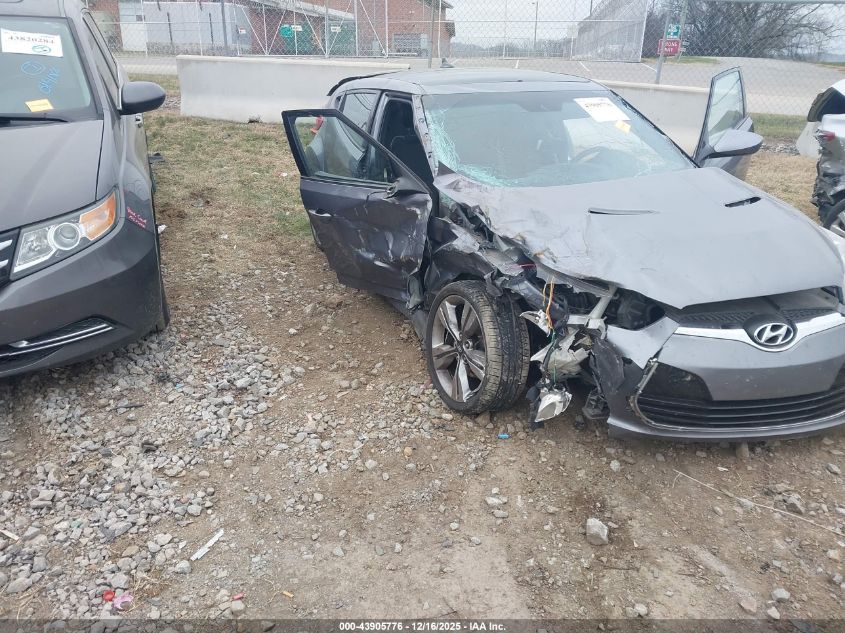 2013 Hyundai Veloster Base W/Black VIN: KMHTC6AD4DU146341 Lot: 43905776