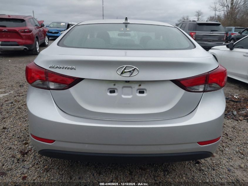 2015 Hyundai Elantra Se VIN: 5NPDH4AE5FH551533 Lot: 43905825