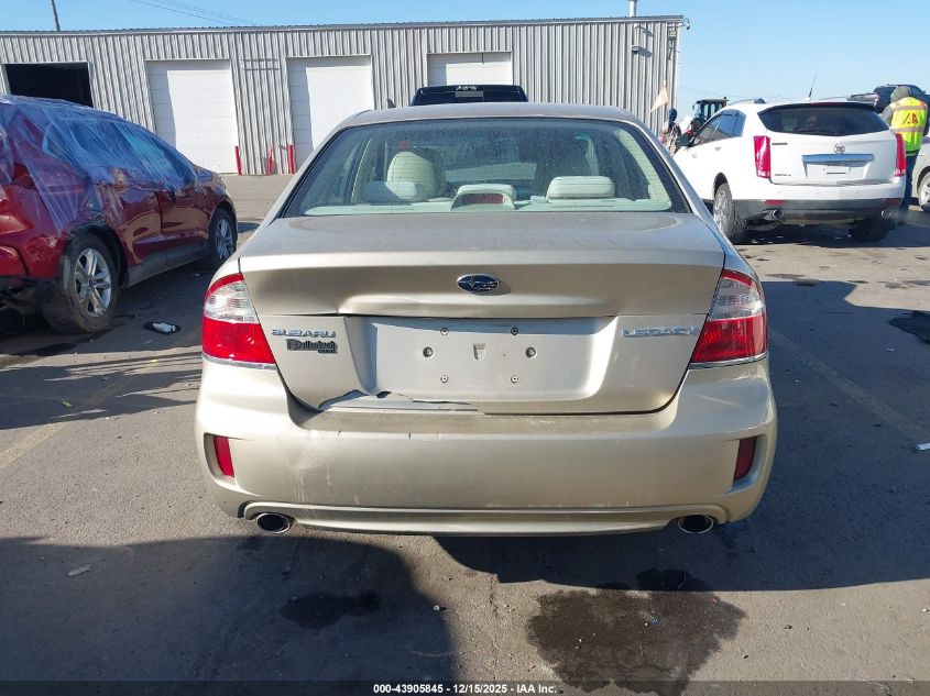 2008 Subaru Legacy 2.5I VIN: 4S3BL616987226904 Lot: 43905845