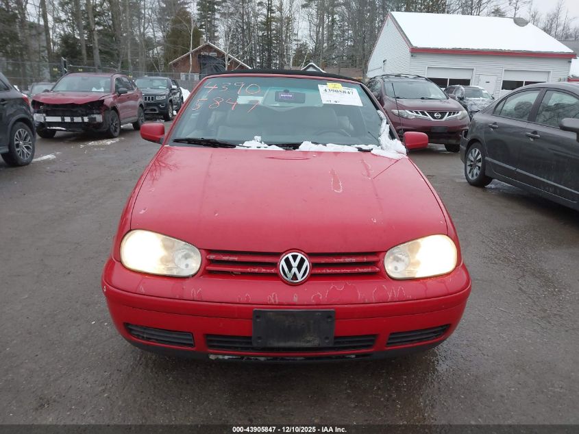 2000 Volkswagen Cabrio Gls VIN: 3VWDC21V9YM806861 Lot: 43905847