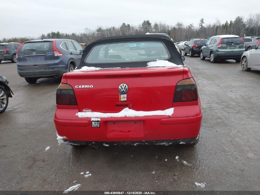 2000 Volkswagen Cabrio Gls VIN: 3VWDC21V9YM806861 Lot: 43905847