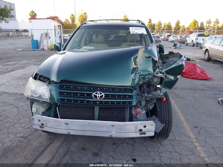 2001 Toyota Highlander V6 VIN: JTEHF21AX10002789 Lot: 43905875