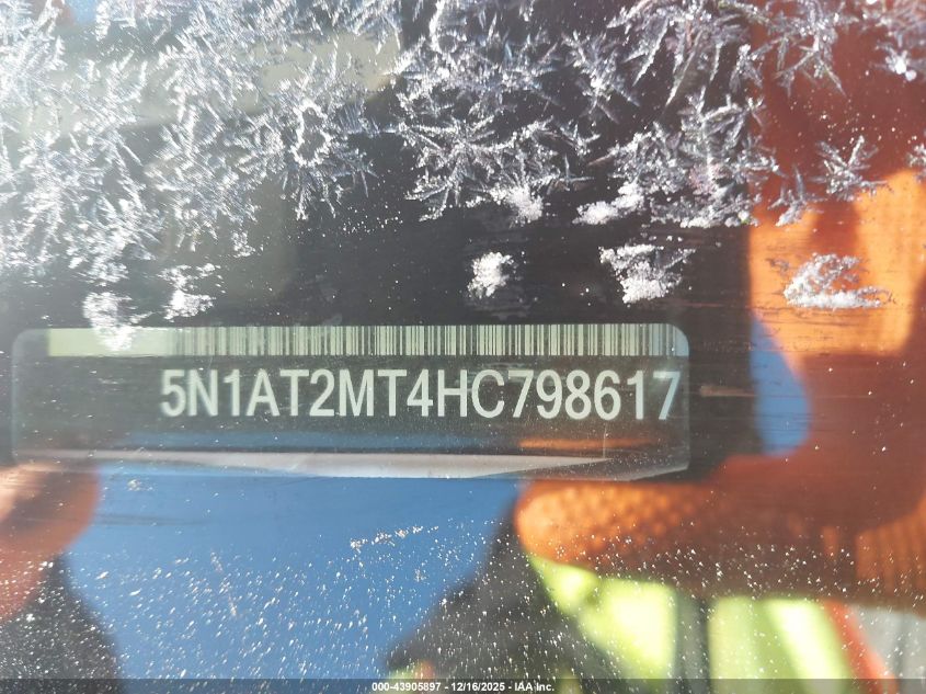 2017 Nissan Rogue Sl VIN: 5N1AT2MT4HC798617 Lot: 43905897