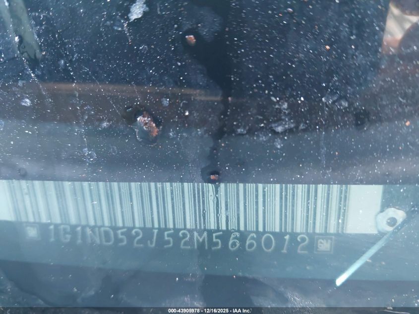 2002 Chevrolet Malibu VIN: 1G1ND52J52M566012 Lot: 43905978