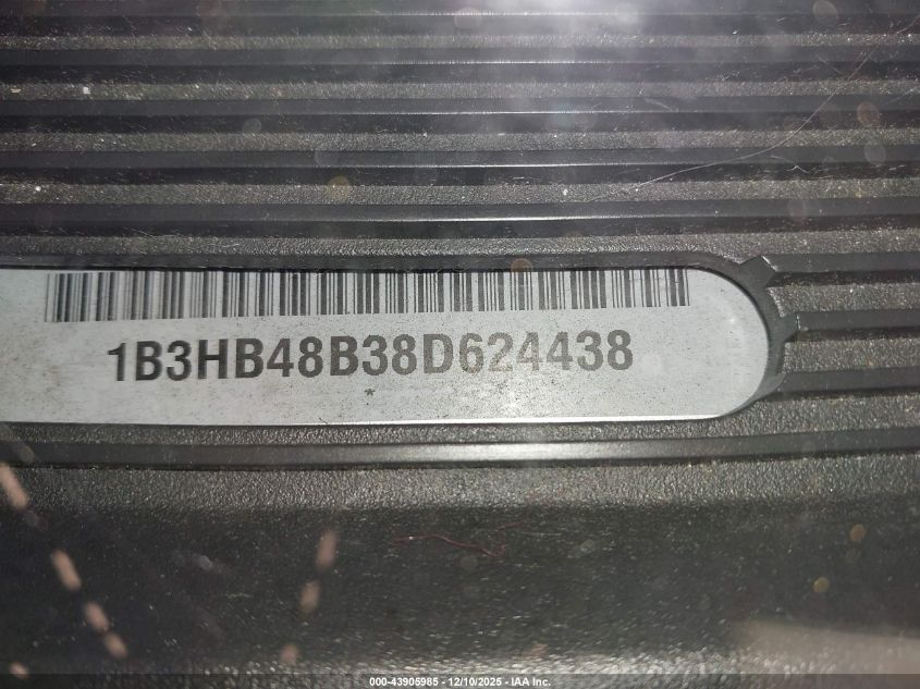 2008 Dodge Caliber Sxt VIN: 1B3HB48B38D624438 Lot: 43905985