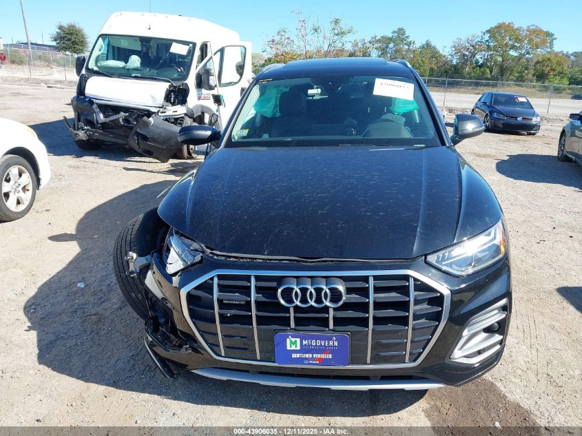 2021 Audi Q5 Premium 45 Tfsi Quattro S Tronic VIN: WA1AAAFY0M2054780 Lot: 43906035