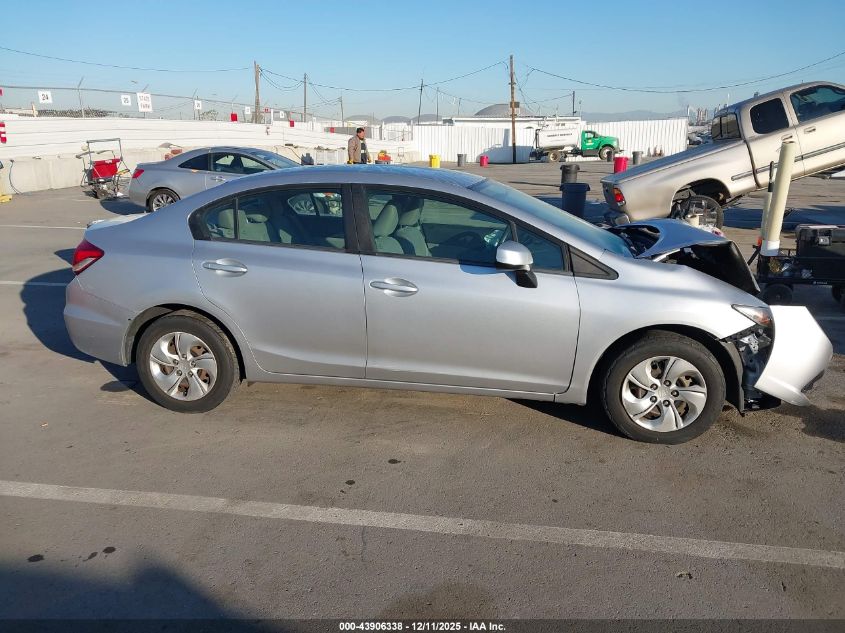 2013 Honda Civic Lx VIN: 19XFB2F5XDE292661 Lot: 43906338