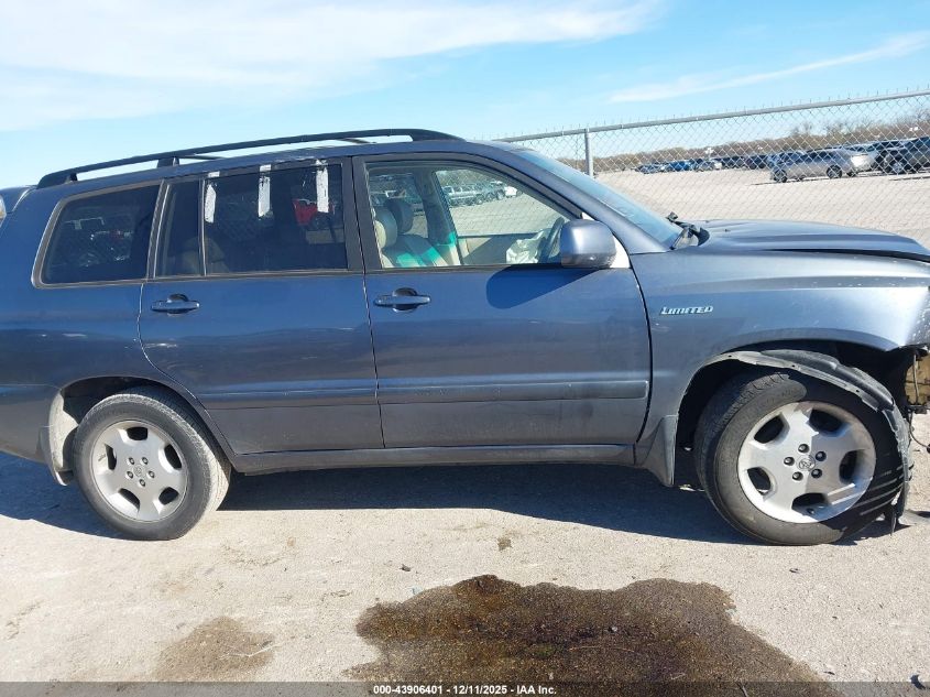 2005 Toyota Highlander Limited V6 VIN: JTEDP21A350068943 Lot: 43906401