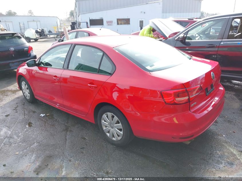 2015 Volkswagen Jetta 2.0L S VIN: 3VW1K7AJ0FM344154 Lot: 43906479