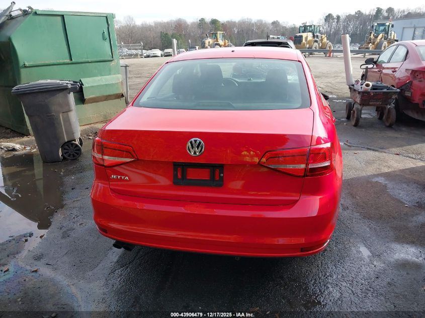 2015 Volkswagen Jetta 2.0L S VIN: 3VW1K7AJ0FM344154 Lot: 43906479