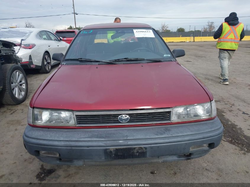 1991 Toyota Corolla Dlx VIN: JT2AE94K1M3423088 Lot: 43906612
